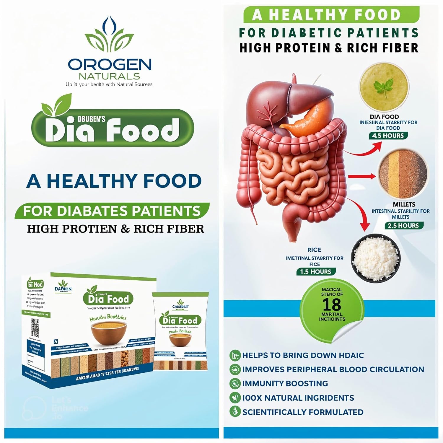 dia food multi grain nutri cereal mix breakfast